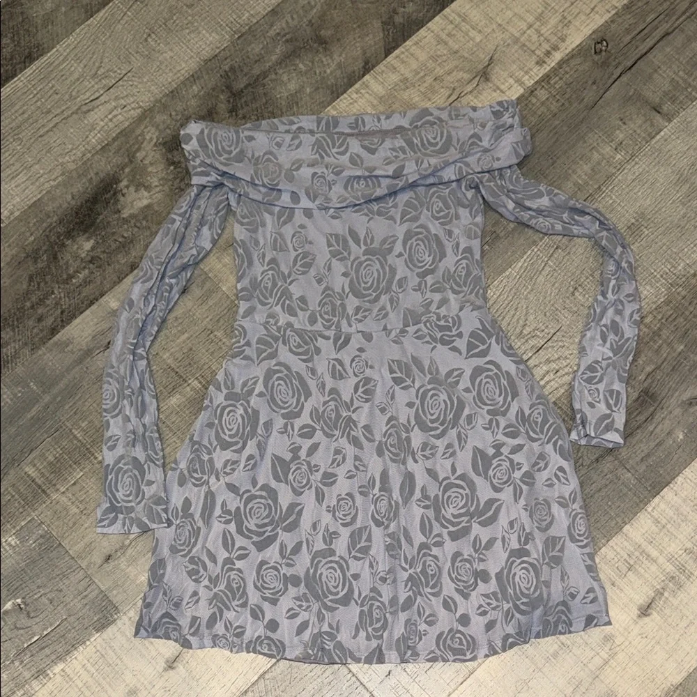 Wild Fable Off-Shoulder grey Mini Dress - Picture 6 of 7